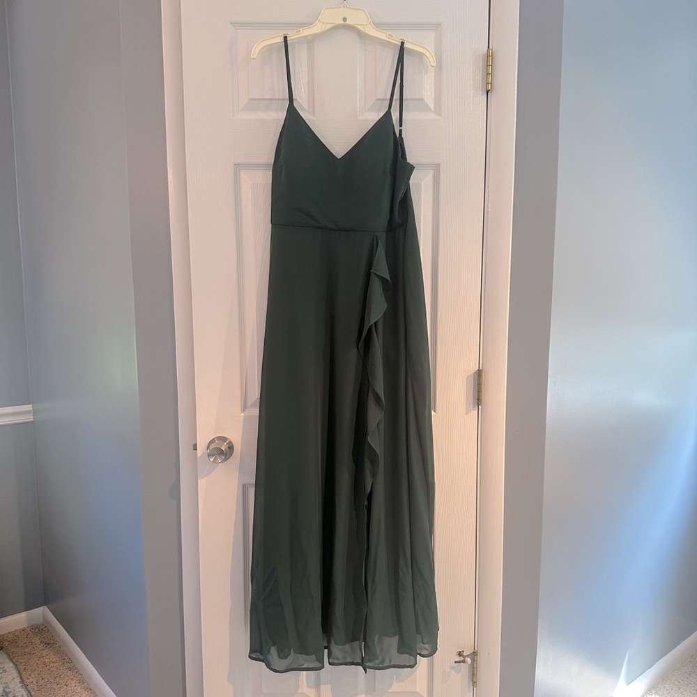 Birdy Grey Emerald Green Cindy Chiffon Dress - Medium